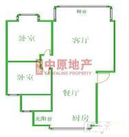 摩登公馆2室1厅1卫50㎡户型图