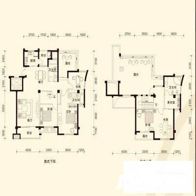 大华公园世家康华苑三期4室2厅2卫134㎡户型图