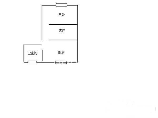 宜川二村1室1厅1卫49㎡户型图