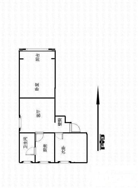 安居金祁新城2室2厅2卫70㎡户型图