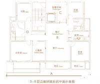 金地湾流域4室2厅1卫177㎡户型图