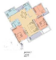 城市经典四期高迪3室2厅2卫142㎡户型图