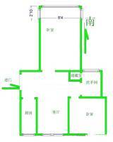 三林世博家园2室2厅1卫86㎡户型图