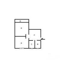 潍坊六村2室1厅1卫56㎡户型图