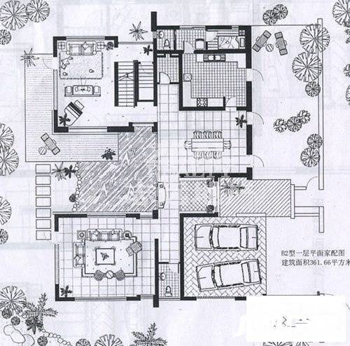 花园城一期4室2厅2卫152㎡户型图