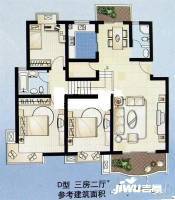 乾宁园3室2厅2卫133㎡户型图