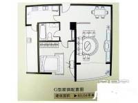 黄浦房产1室1厅1卫61㎡户型图