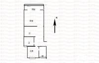 凌兆二村2室1厅1卫56㎡户型图