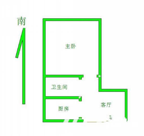 沪东新村1室1厅1卫53㎡户型图