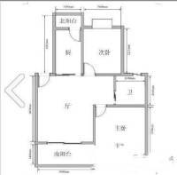 浦发绿城2079弄小区2室2厅1卫80㎡户型图