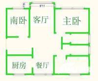 双秀西园A区3室2厅1卫129㎡户型图