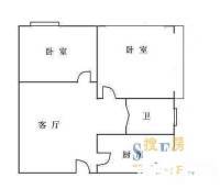 环球广场公寓2室1厅1卫71㎡户型图