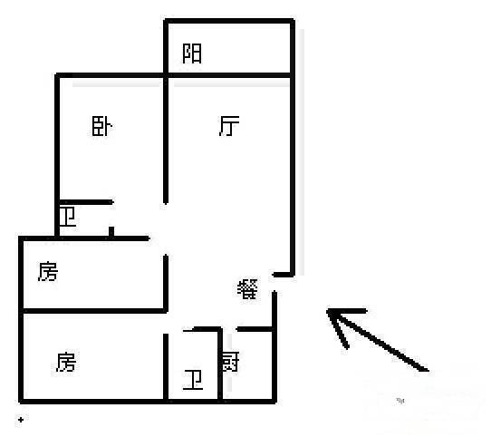 东兴苑3室2厅2卫109㎡户型图