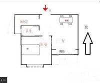 金葵新城东区1室1厅1卫56㎡户型图