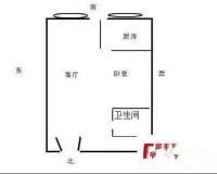 大上海国际花园酒店公寓1室0厅1卫43㎡户型图