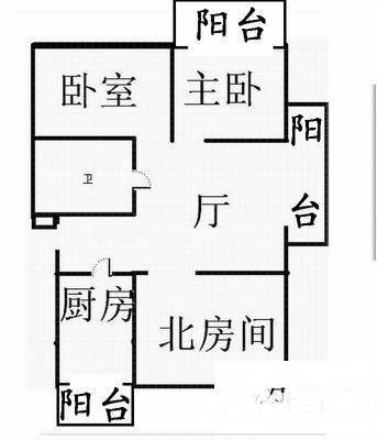 张江人才公寓3室1厅1卫99㎡户型图