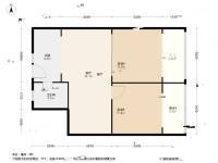 银龙新村2室2厅1卫61.8㎡户型图