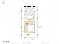 市京一村1室1厅1卫46.2㎡户型图