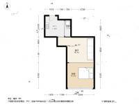 鞍山三村1室1厅1卫37.3㎡户型图