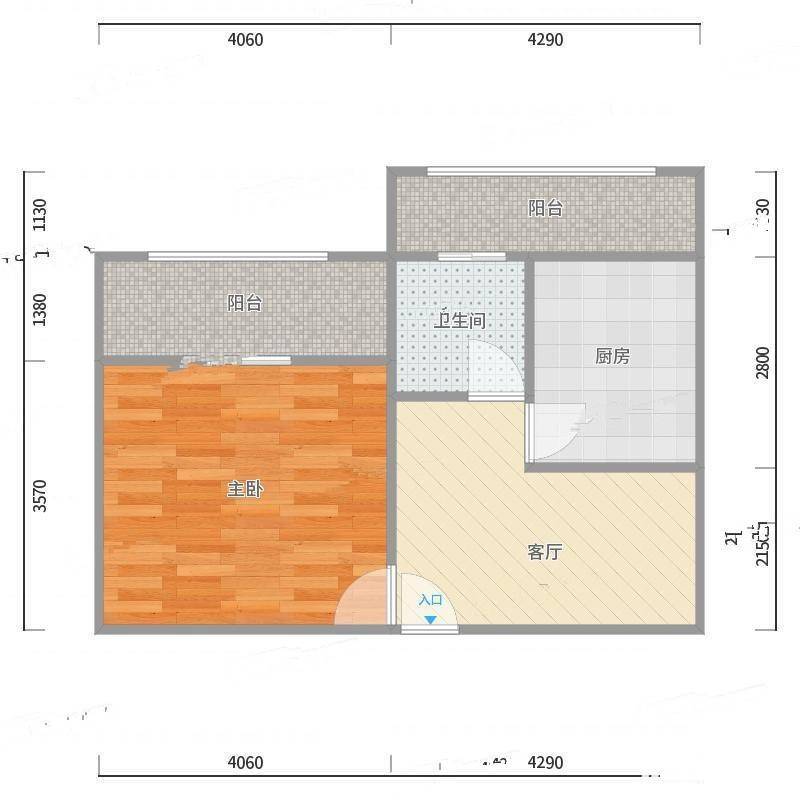 世纪非凡怡园1室0厅0卫58㎡户型图