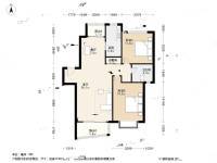 现代星洲城2室2厅1卫106.6㎡户型图