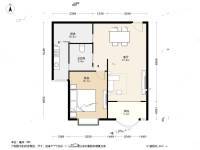 久华佳苑1室2厅1卫74㎡户型图