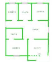 铁路新村杨浦3室2厅1卫90㎡户型图