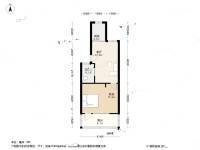 荻泾苑1室1厅1卫49.2㎡户型图
