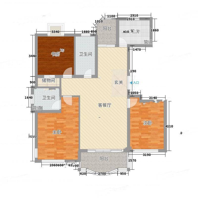 正文花园3室0厅0卫137㎡户型图