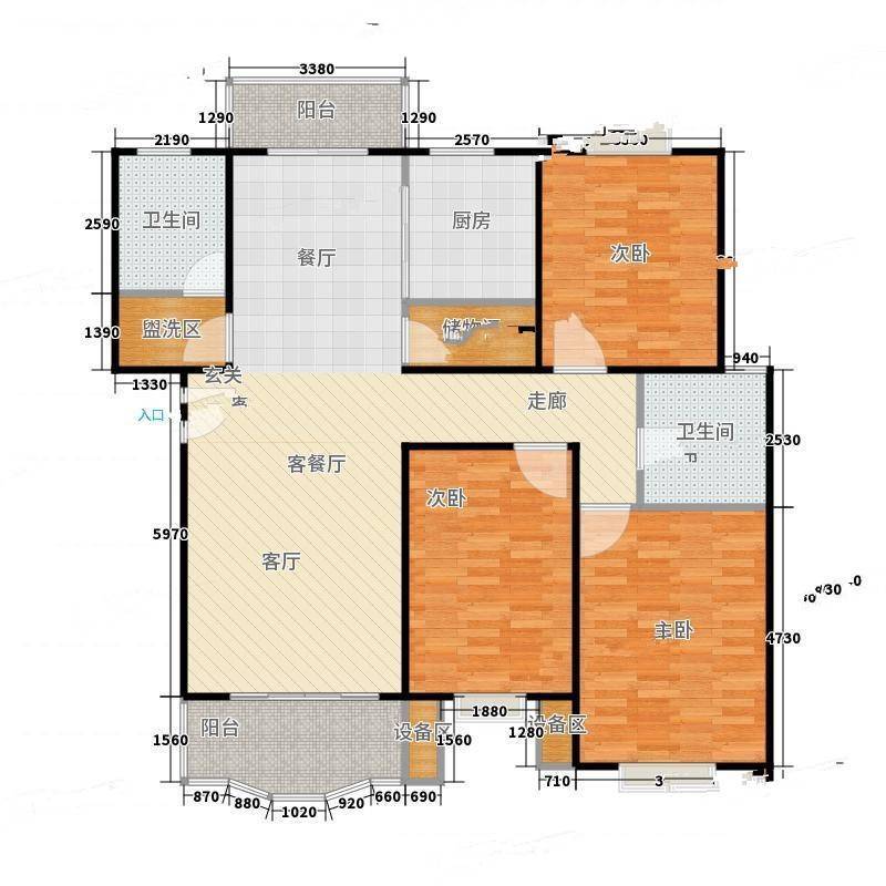 乾宁园3室0厅0卫114㎡户型图