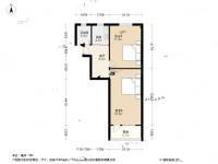 凤城四村2室1厅1卫56.7㎡户型图