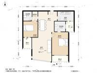 新湖明珠城2室2厅2卫120.3㎡户型图