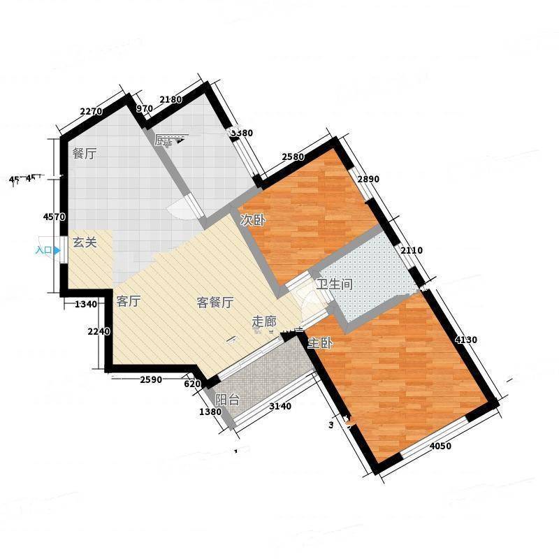 日月星辰2室0厅0卫98㎡户型图