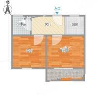 曹杨五村梅岭园2室0厅0卫34㎡户型图