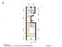 章家巷小区1室1厅1卫42.2㎡户型图