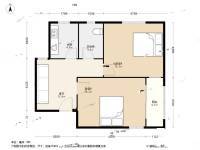 春申五村2室1厅1卫56.8㎡户型图