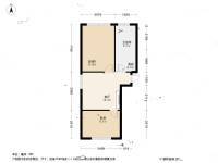 宜川四村2室1厅1卫55.1㎡户型图