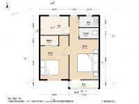 泰山二村2室1厅1卫57.6㎡户型图