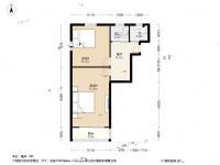 泰山二村2室1厅1卫48.9㎡户型图