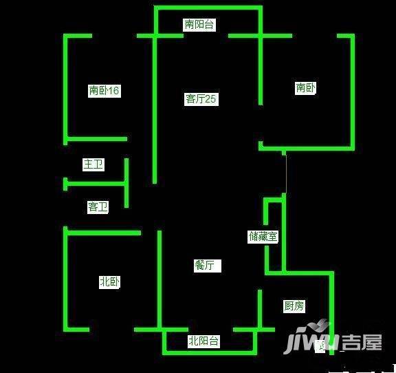 阳光威尼斯3室2厅2卫135㎡户型图