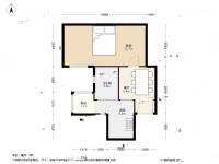 东元坊1室1厅1卫43.9㎡户型图