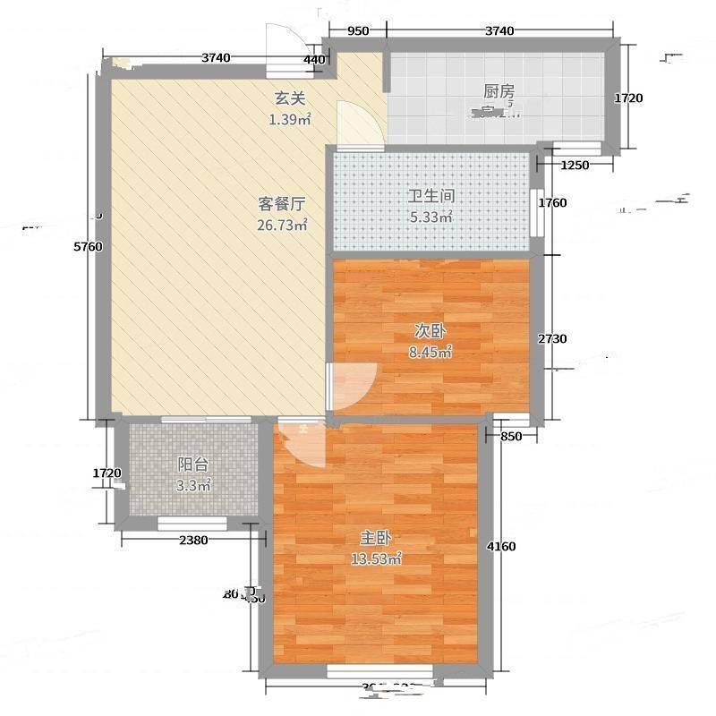 新凯家园四期2室0厅0卫72㎡户型图