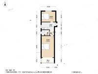 汇成四村2室1厅1卫58.4㎡户型图