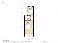 长青坊1室1厅1卫38.6㎡户型图