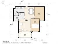 华泽新苑2室1厅1卫74㎡户型图