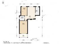 华泽新苑2室1厅1卫77.6㎡户型图