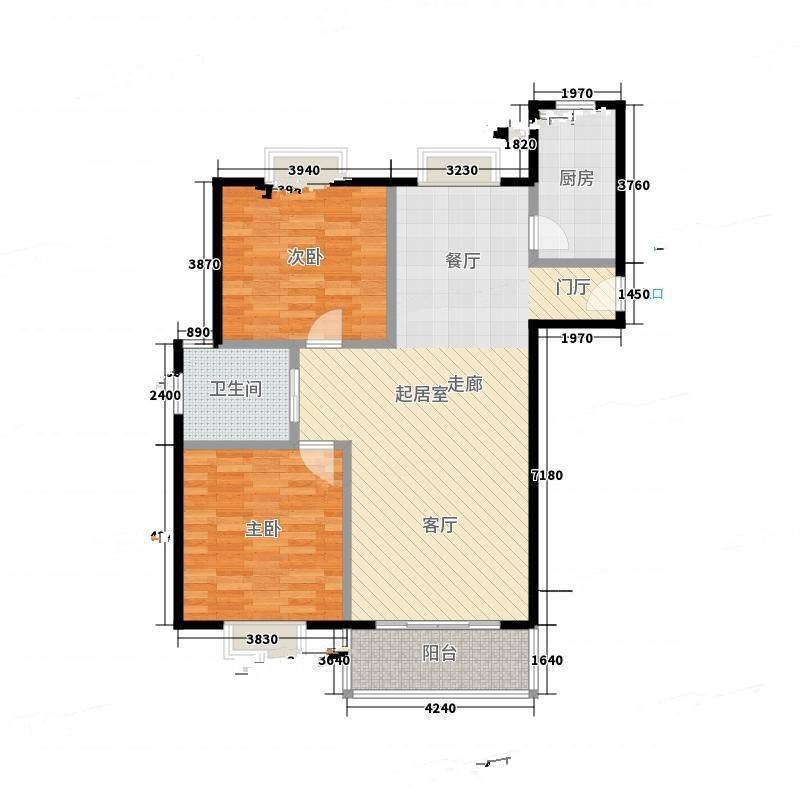 新南丽都2室0厅0卫99㎡户型图