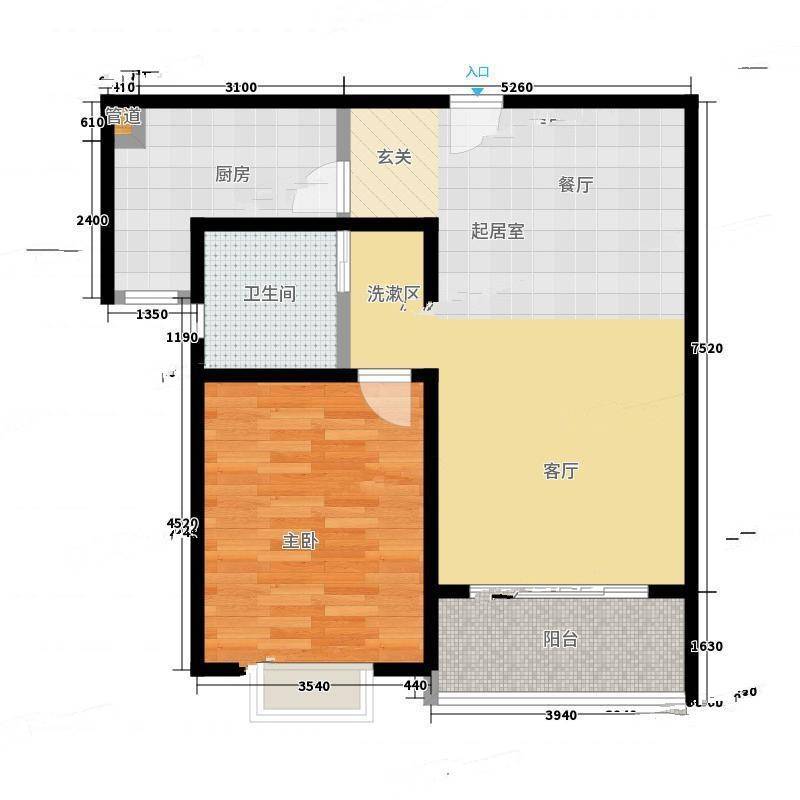 新南丽都1室0厅0卫71㎡户型图