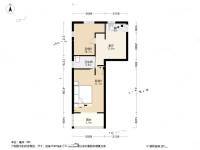 漕溪三村2室1厅1卫48.6㎡户型图