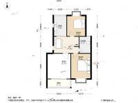 四季绿城2室2厅1卫86.9㎡户型图